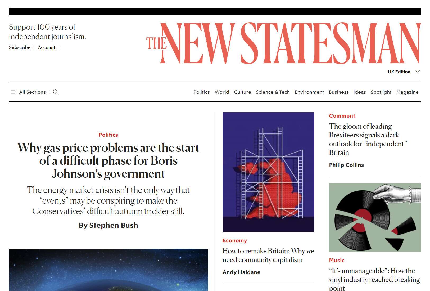 New Statesman Magazine Website