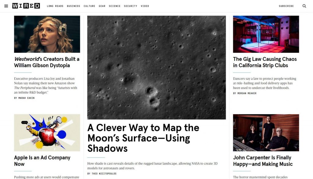 Wired website screenshot
